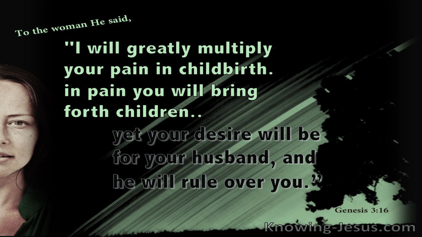 Genesis 3:16 Multiply Your Pain In Childbirth (black)